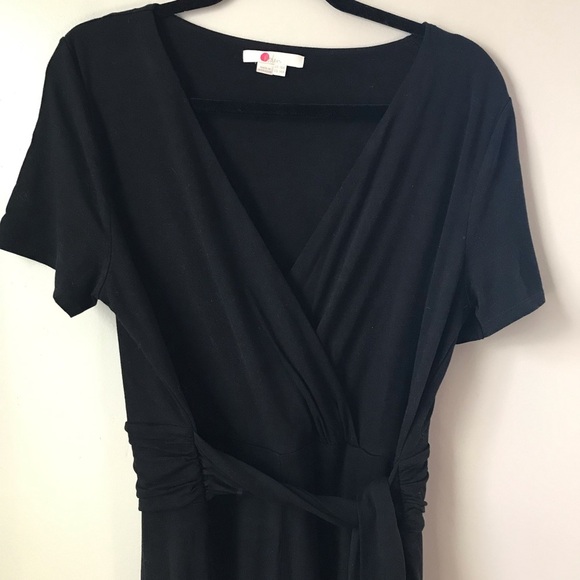 Boden black size 14 v neck with tie waist short sleeve jumpsuit romper - Picture 2 of 13